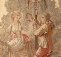 A Pair of Aubusson Wool Tapestries