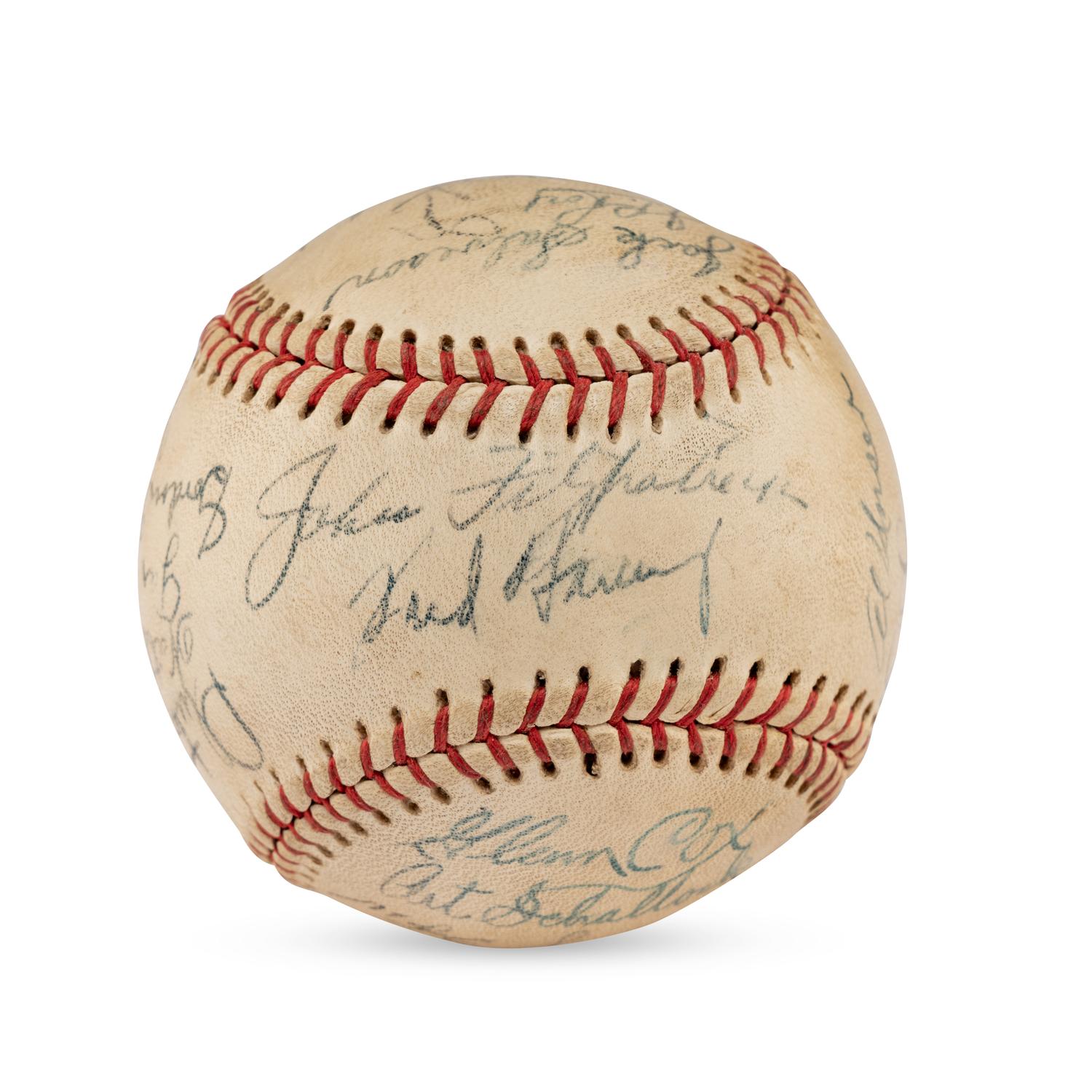 A 1949 Hollywood Stars Team Signed Autograph Baseball