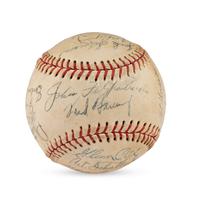 A 1949 Hollywood Stars Team Signed Autograph Baseball