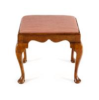 An Queen Anne Style Mahogany Stool