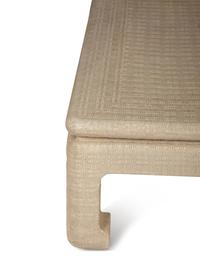 A Lacquered Grasscloth Ming Style Coffee Table