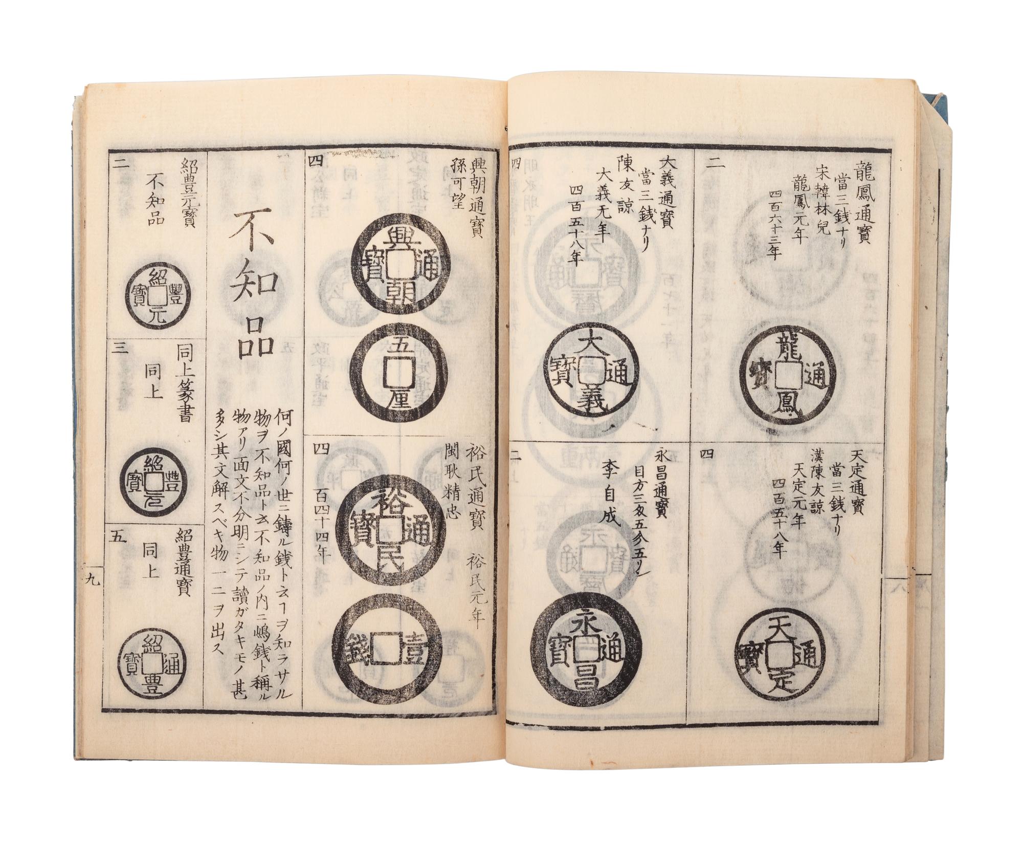 [CHINESE COINS] ŌMURA, Shigetomi. Chinsen Kihin Zuroku. Tokyo: Hōsensha, 1867.