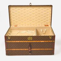 A Louis Vuitton Monogrammed Canvas Steamer Trunk Early 20th-century