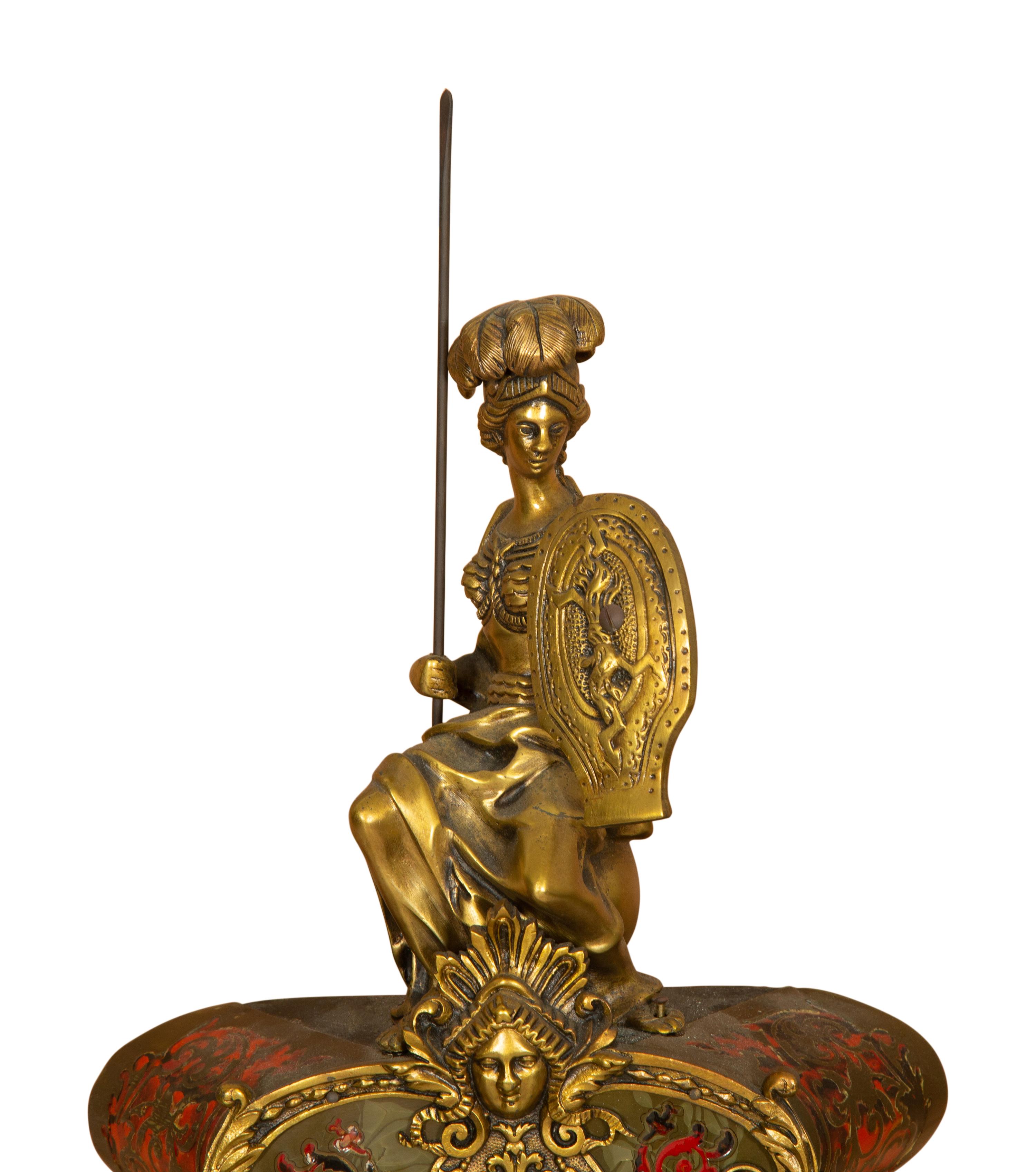 A Louis XIV Style Gilt Bronze Mounted Boulle Marquetry Bracket Clock