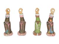 Four Venetian Style Carved and Painted Arm-form Wall Sconces