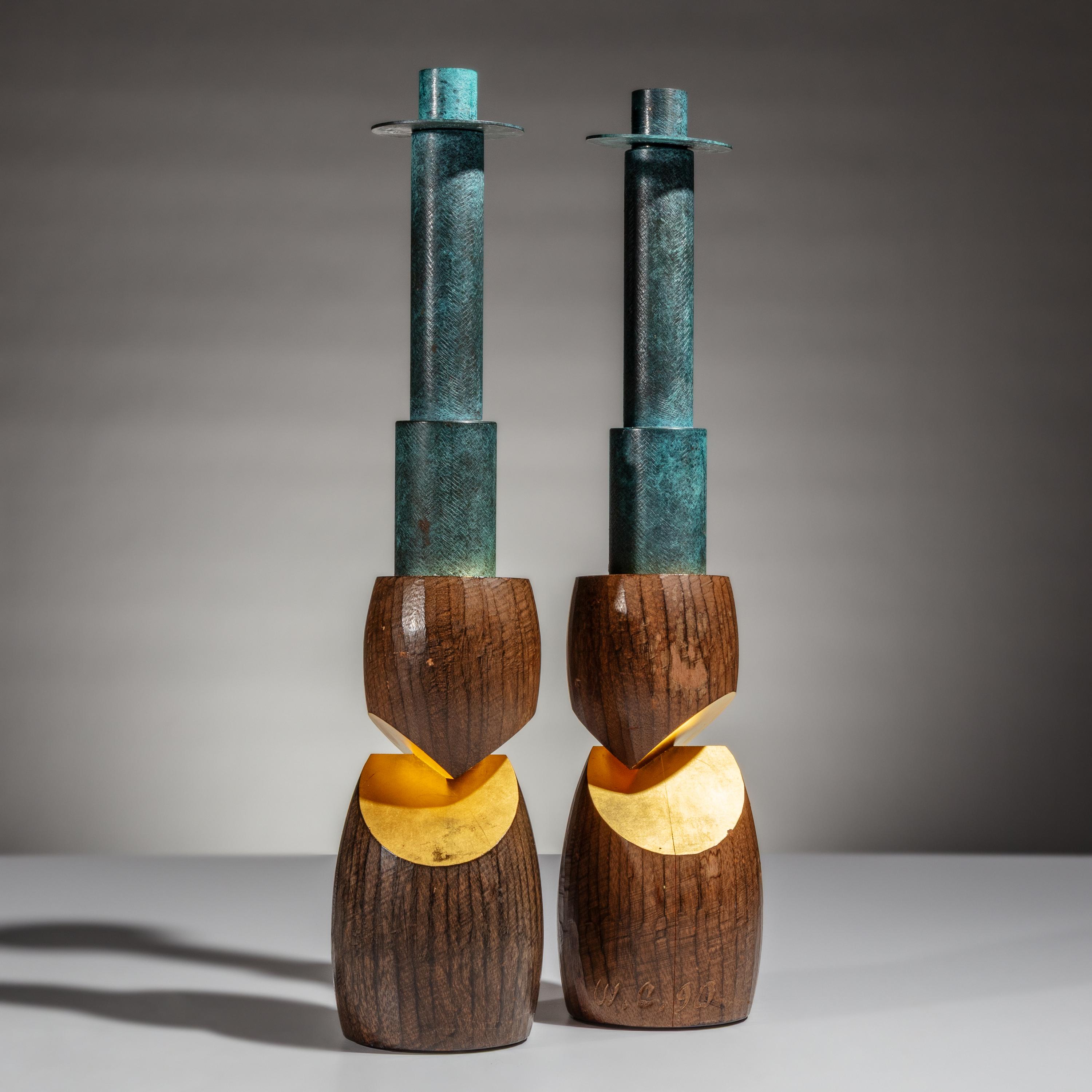Wendell Castle (American, 1932–2018) — Pair of Candlesticks, 1990
