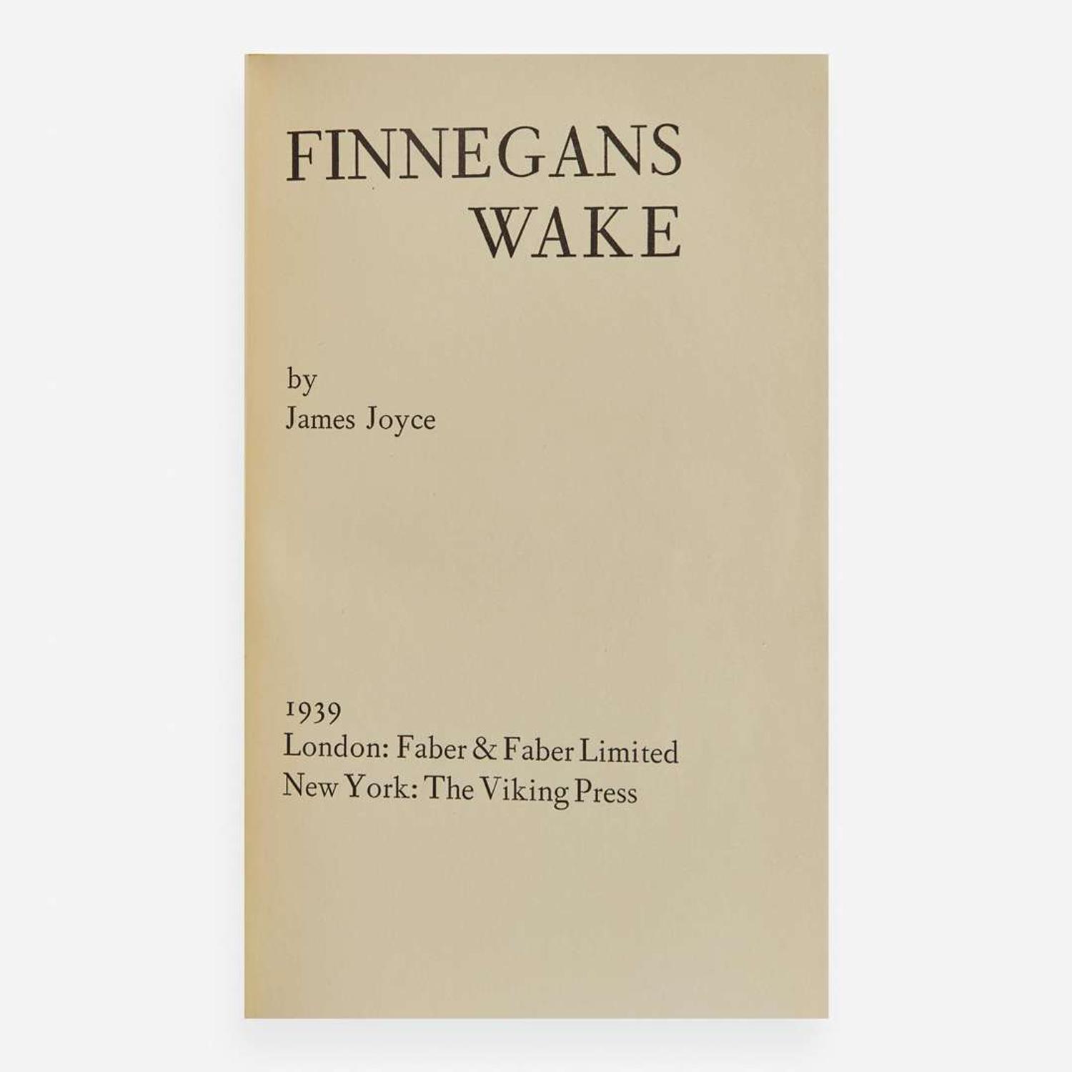 [Literature] Joyce, James Finnegans Wake