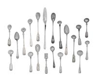 A Collection of American Silver Flatware Articles
