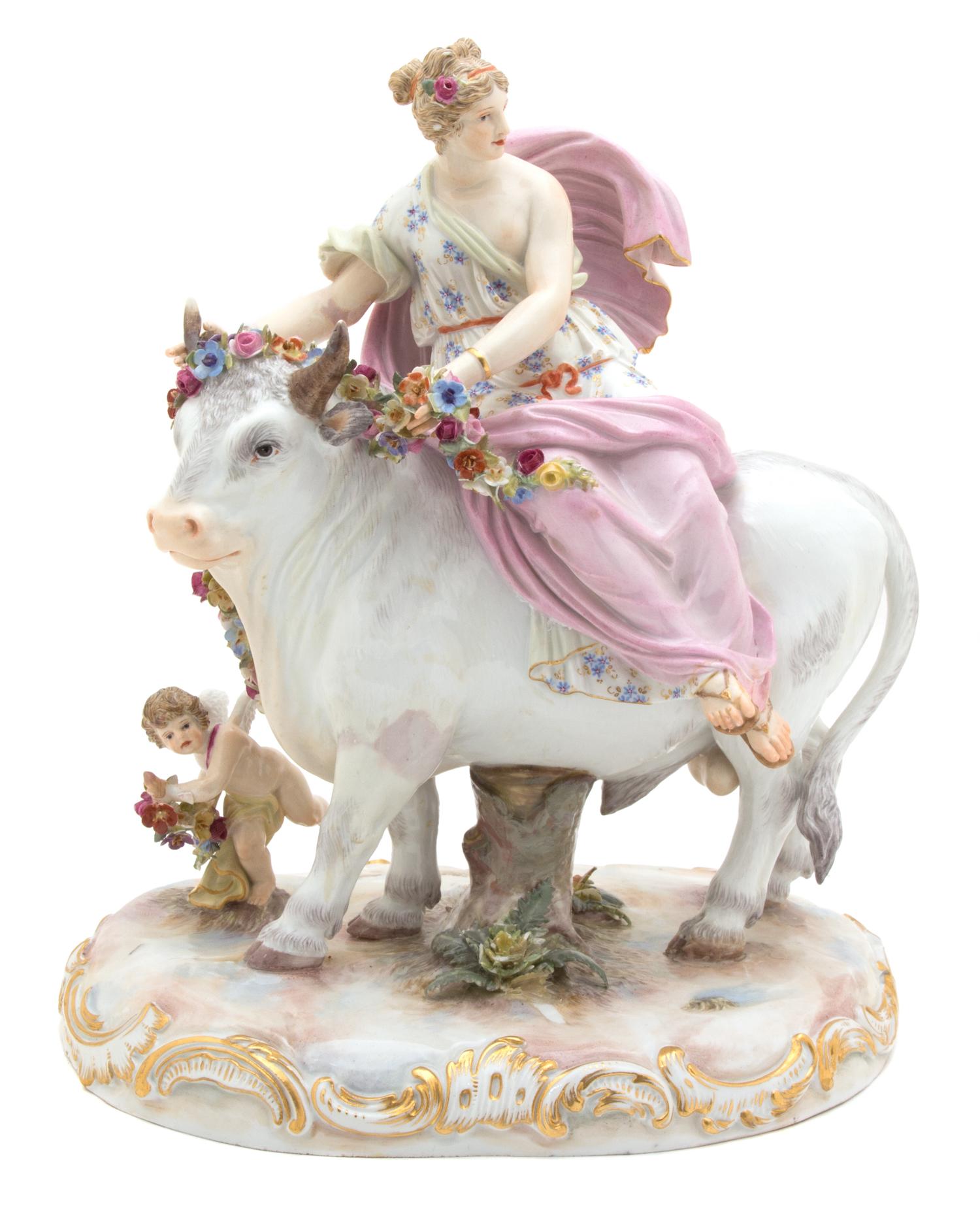 A Meissen Porcelain Figural Group Height 10 x width 8 1/4 x depth 6 inches. — 19TH CENTURY
