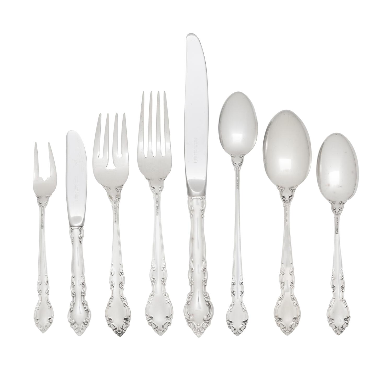 An American Silver Flatware Service