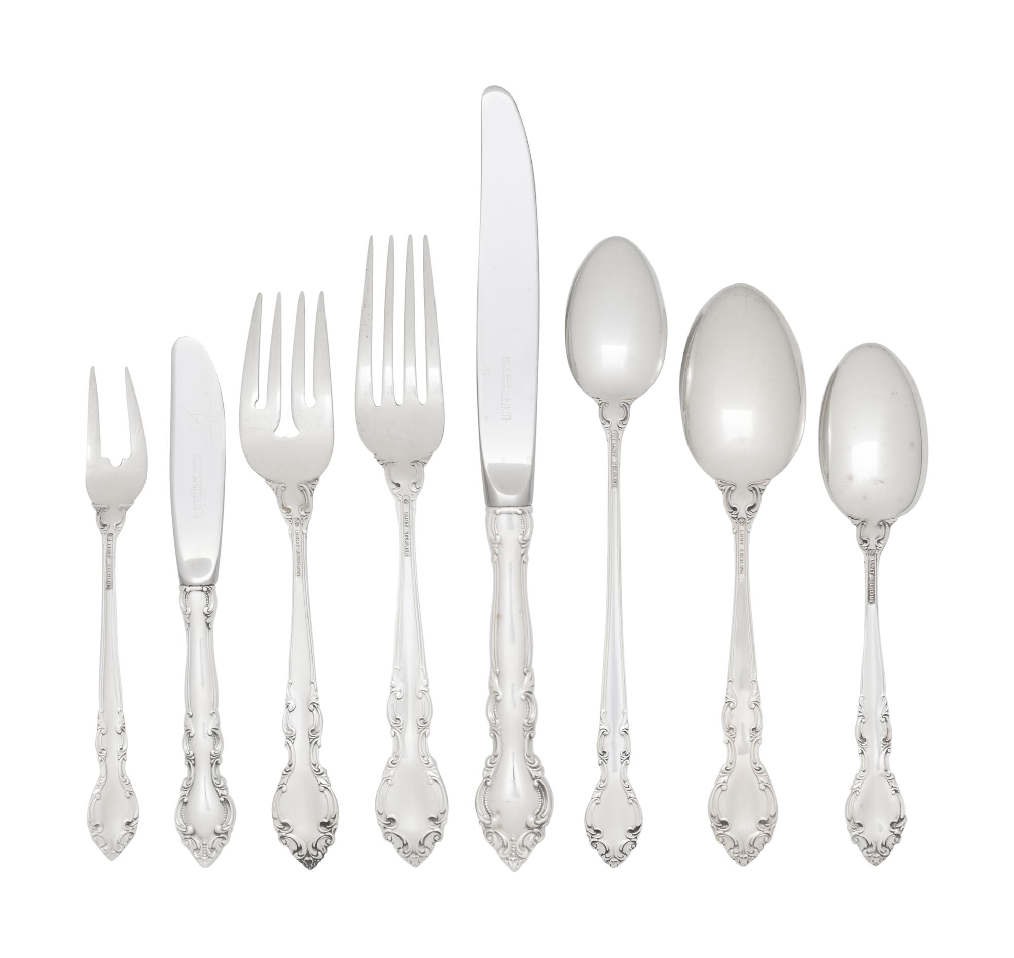 An American Silver Flatware Service