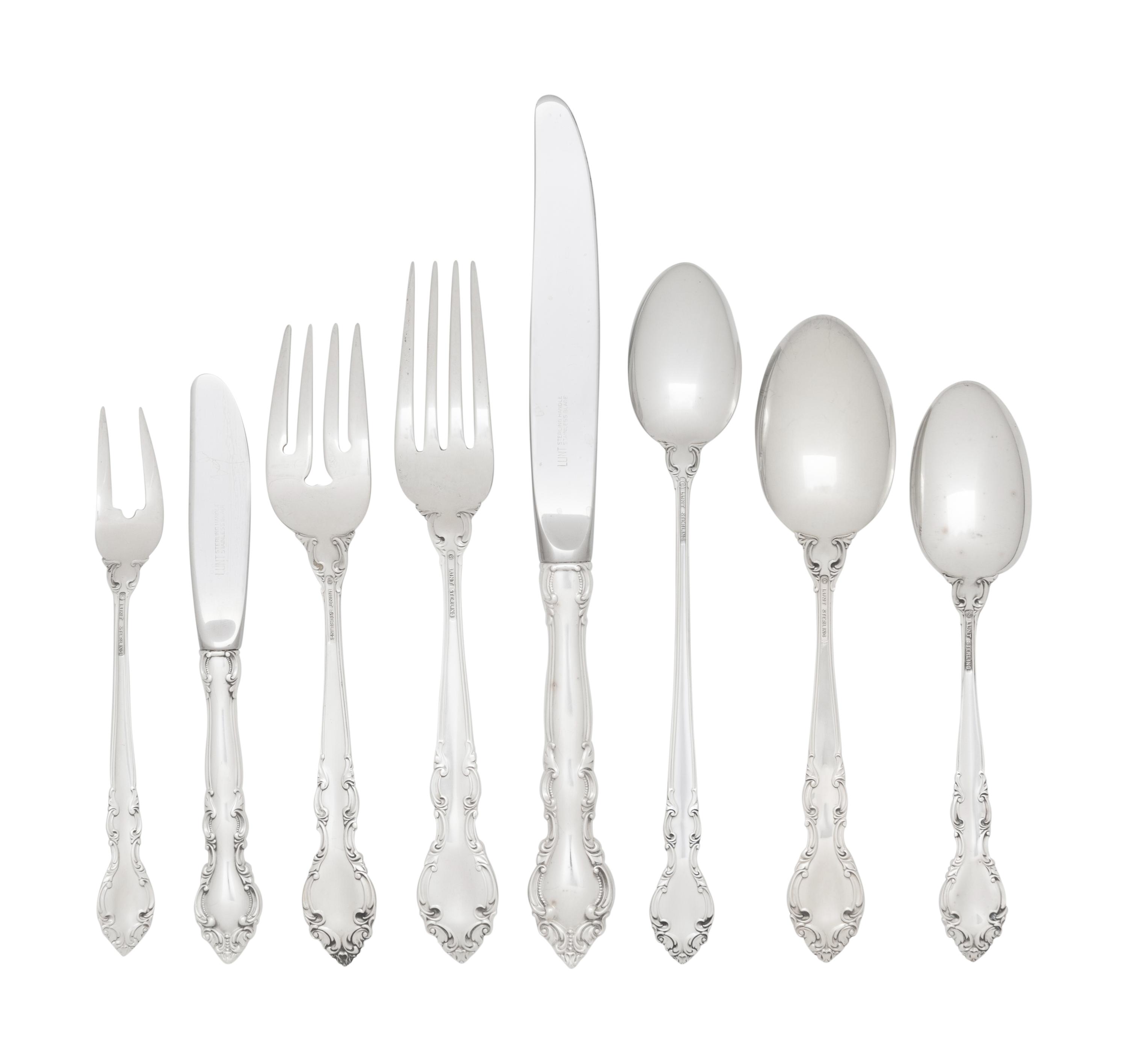 An American Silver Flatware Service