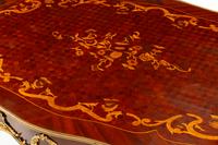 A Louis XV Style Gilt Bronze Mounted Marquetry Low Table