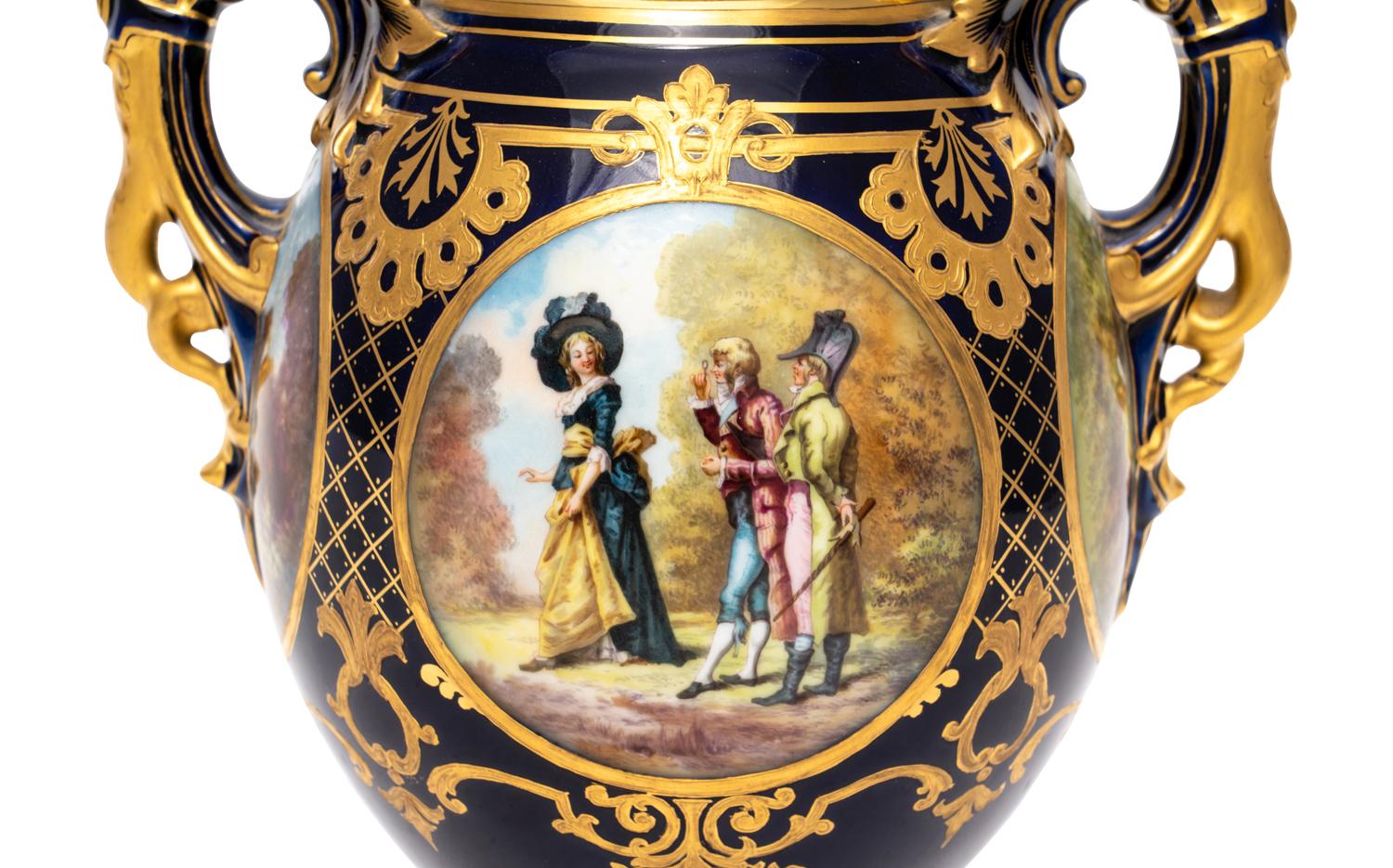 A Continental Porcelain Vase