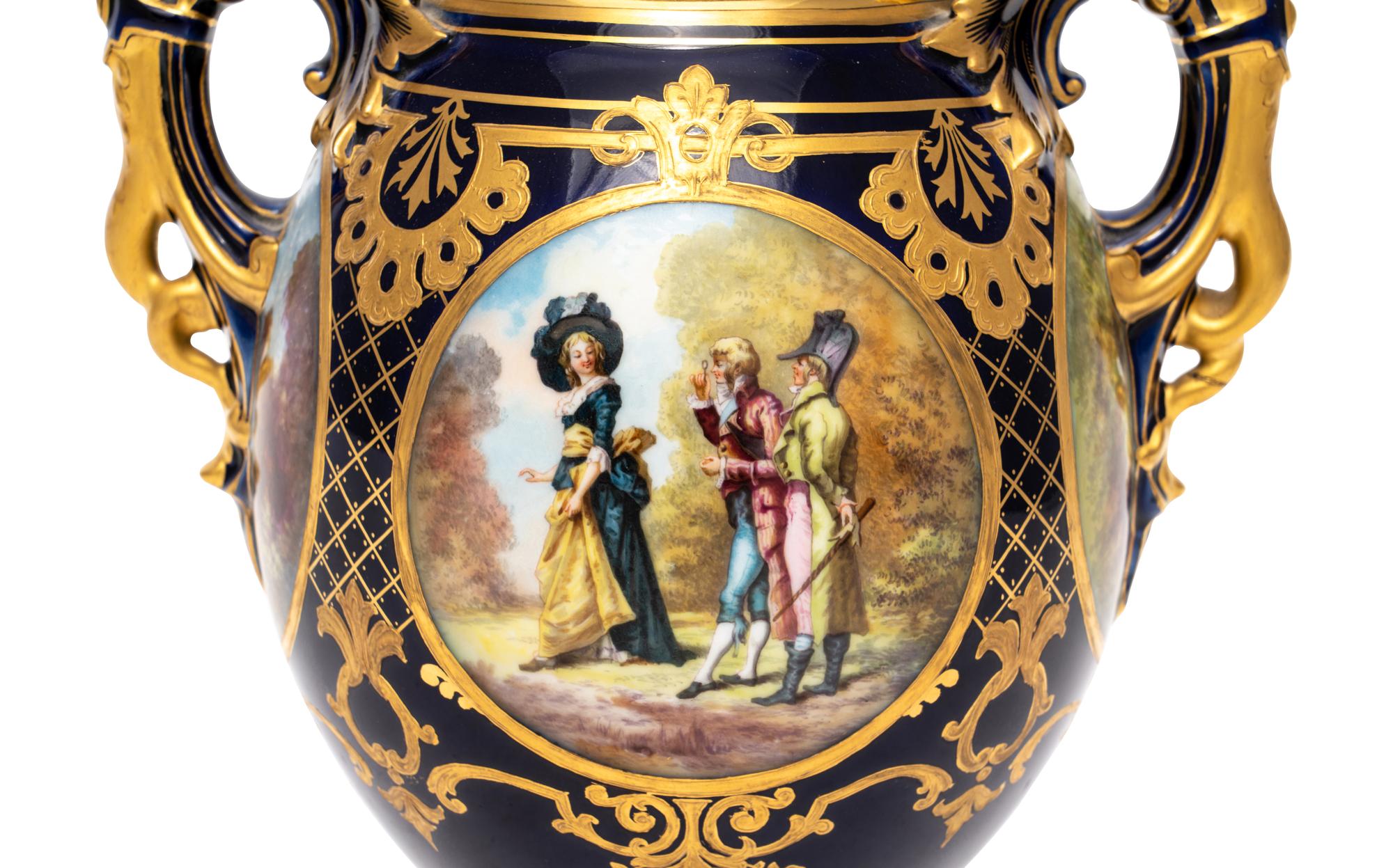A Continental Porcelain Vase