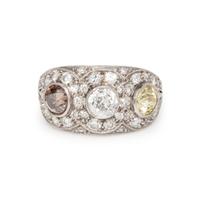 DIAMOND AND COLORED DIAMOND RING