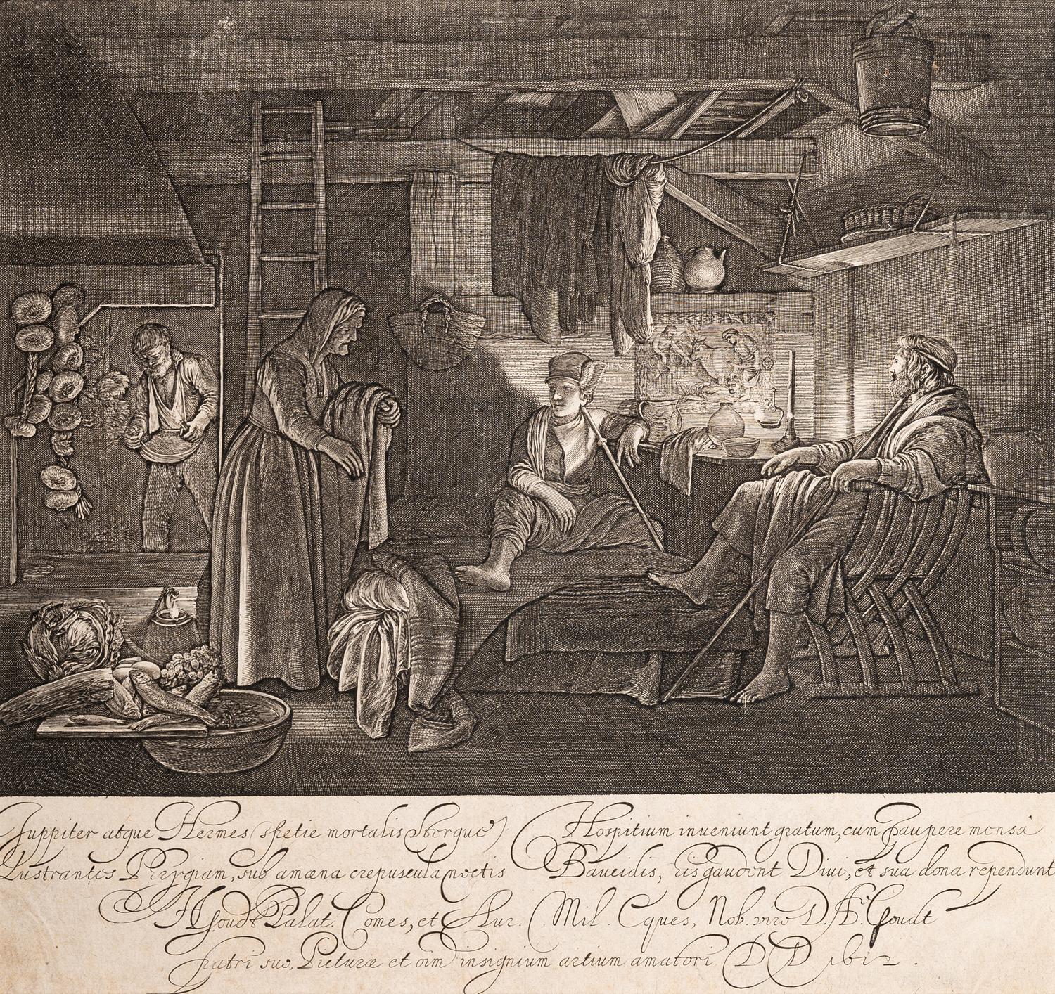 A group of seven European prints