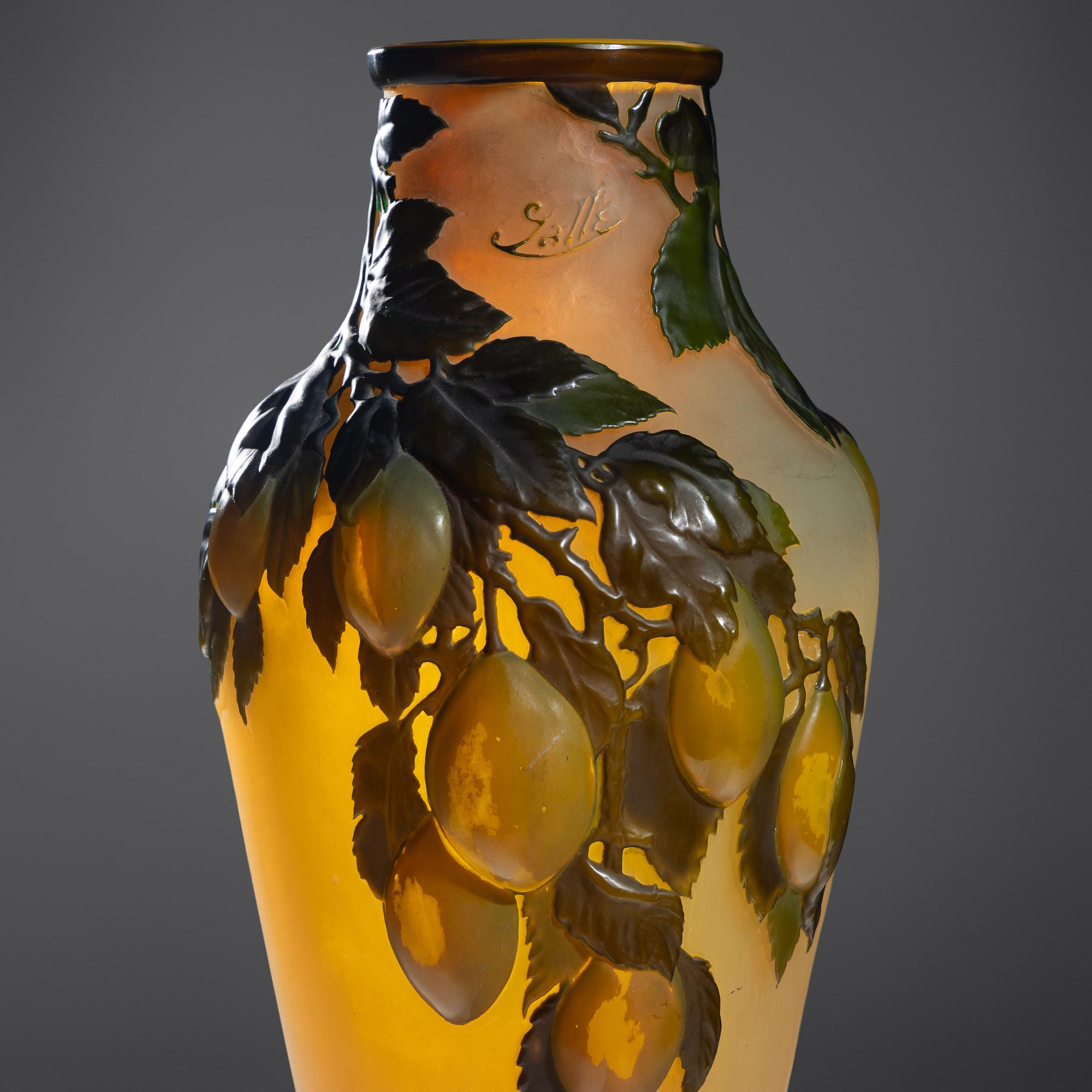 Plum Soufflé Vase, c. 1920