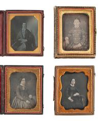 [EARLY PHOTOGRAPHY]. 17 quarter plate daguerreotypes of lovely young women.