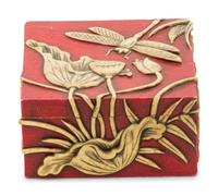 A Chinese Colored Soapstone Covered Box