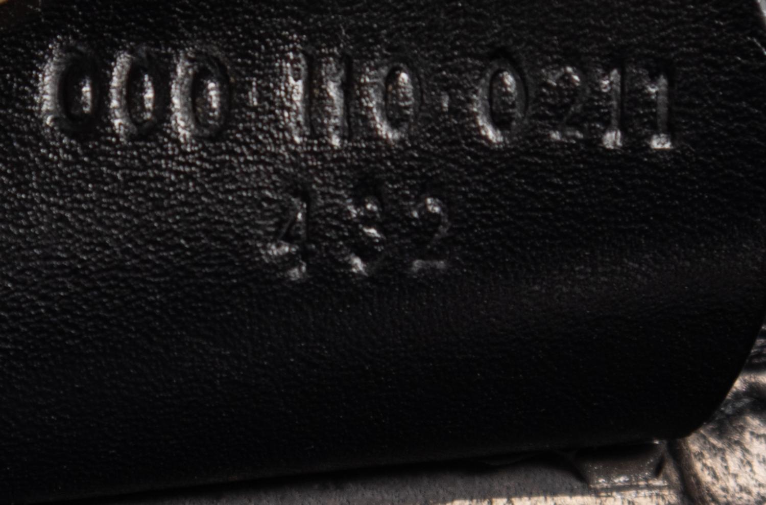 Gucci Black Patent Alligator Front Lock Handbag