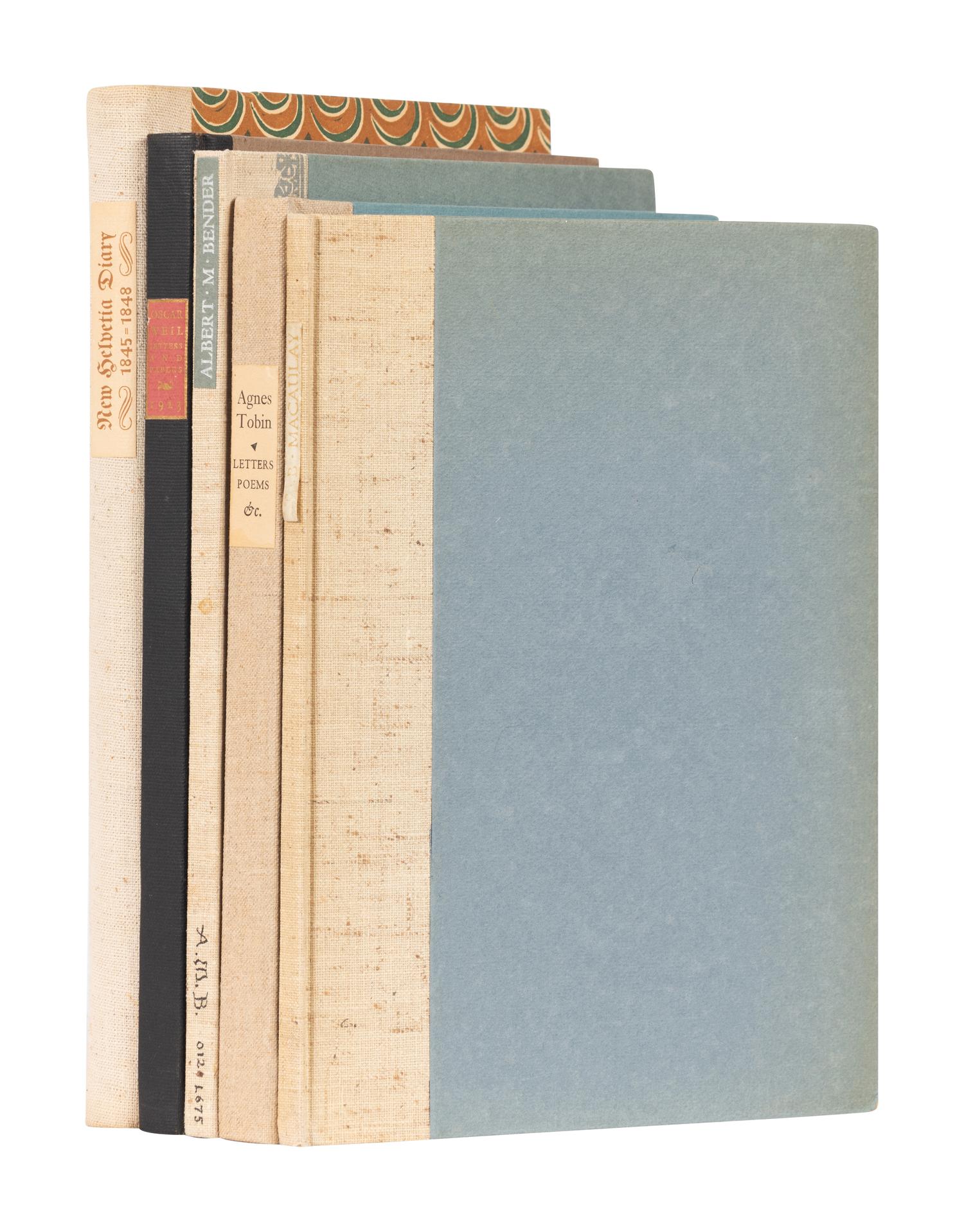[GRABHORN PRESS – MEMIORS]. A group of 5 works printed by the Grabhorn Press, comprising: