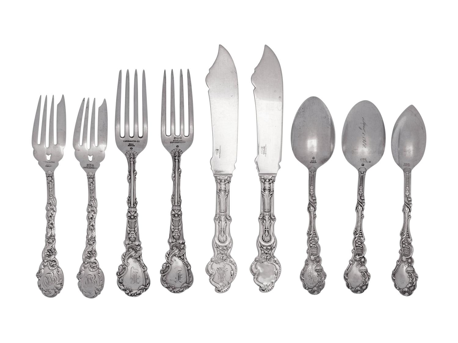 An American Silver Flatware Service