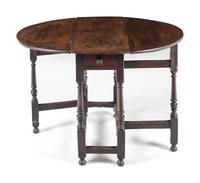A William and Mary Oak Gate-Leg Table