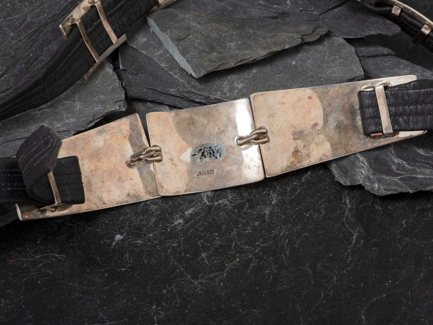 Sterling Silver and Mosaic Inlay Concha Belt