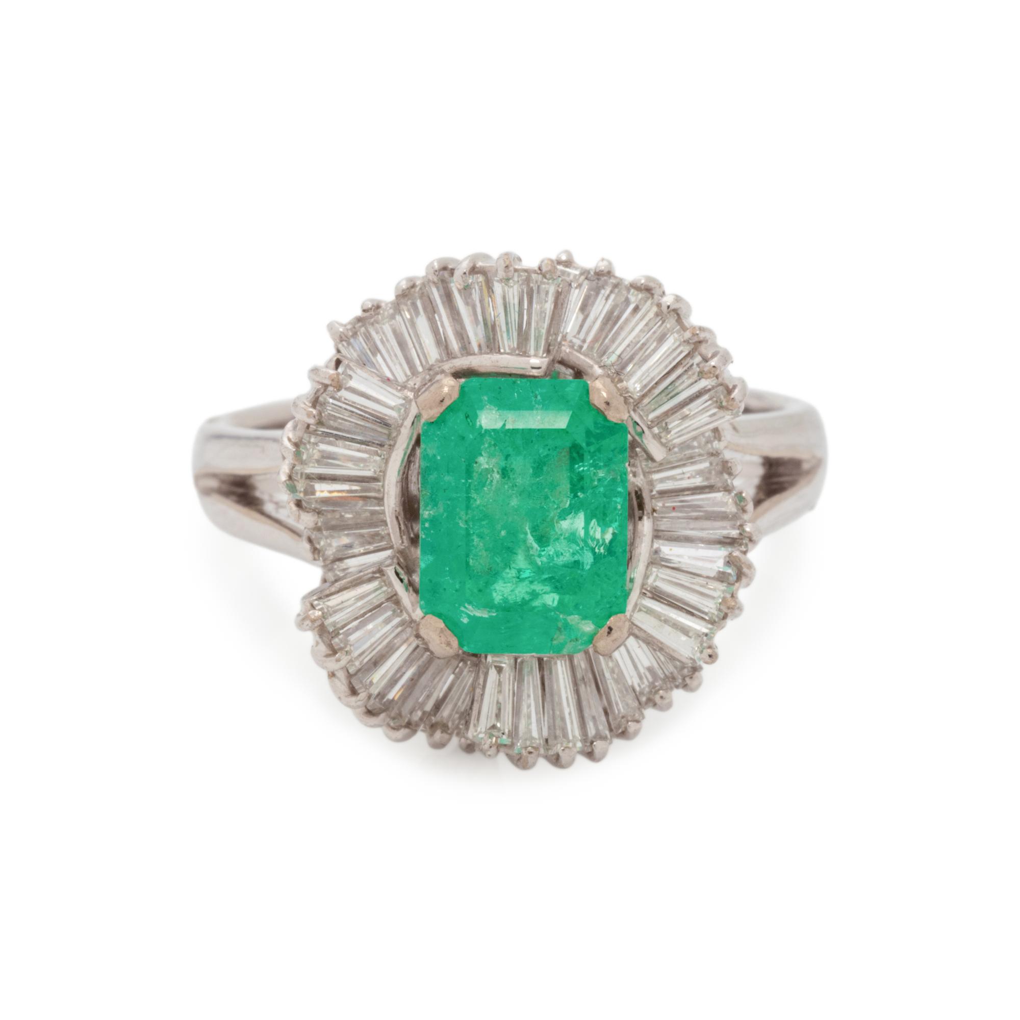 EMERALD AND DIAMOND RING