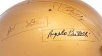 A Multi-Signed Autograph Notre Dame Football Legends Helmet Formerly Displayed at Mike Ditka's Restaurant
