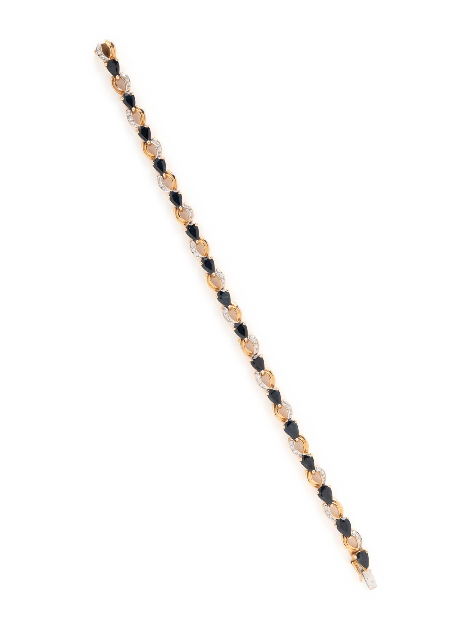 GOLD AND SAPPHIRE BRACELET