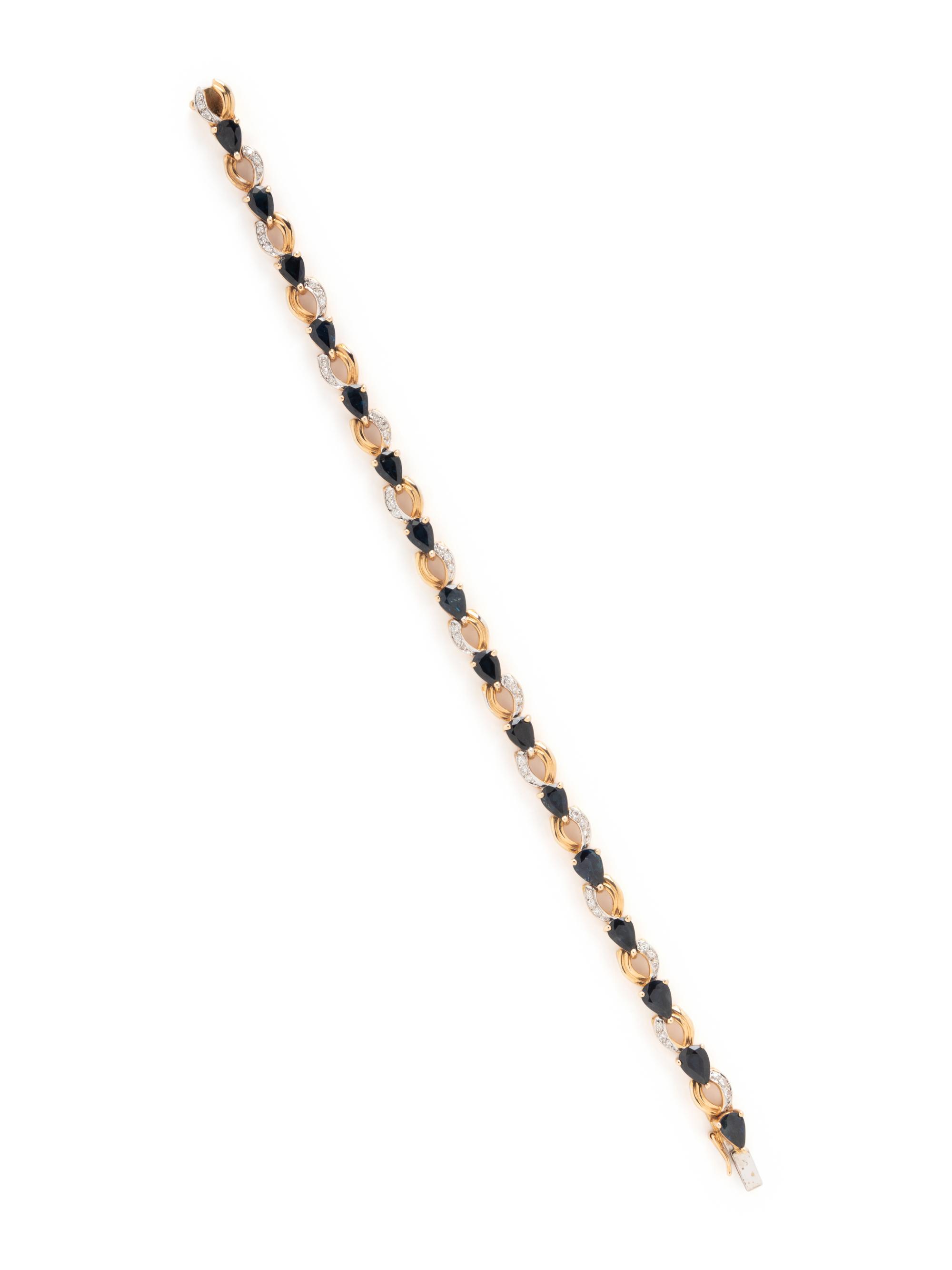 GOLD AND SAPPHIRE BRACELET