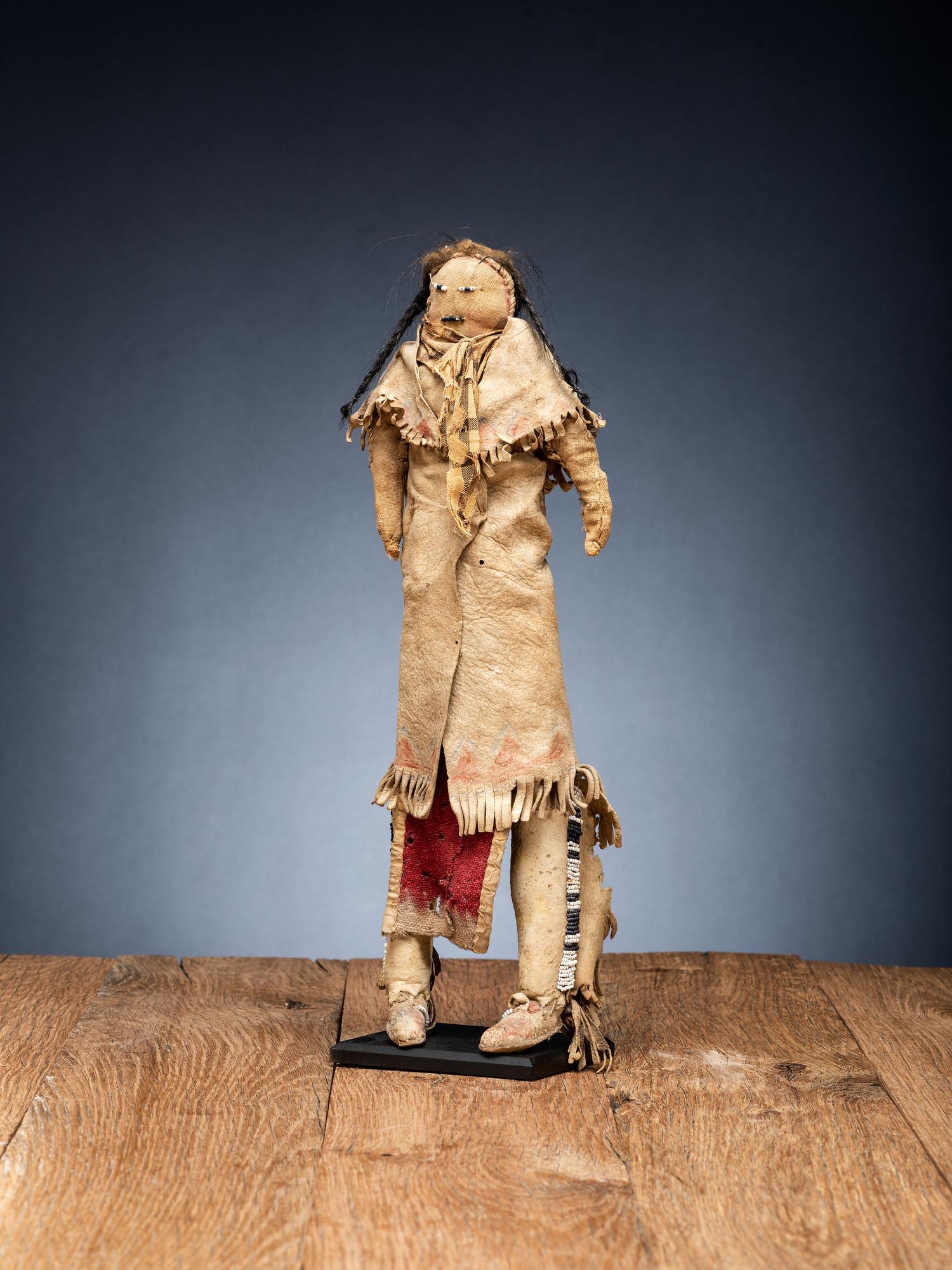 Cheyenne Hide Doll, with Painted Coat