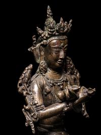 A Tibetan Bronze Seated Figure of Vajrasattva