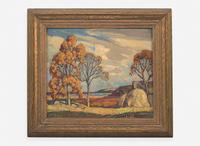 William Lester Stevens (American, 1888-1969)- Haystacks, West Gloucester