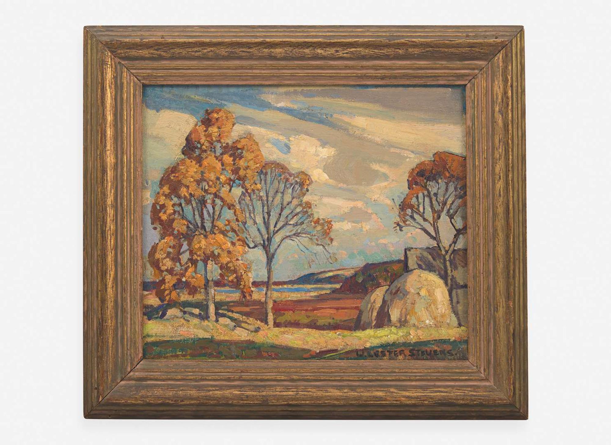 William Lester Stevens (American, 1888-1969)- Haystacks, West Gloucester