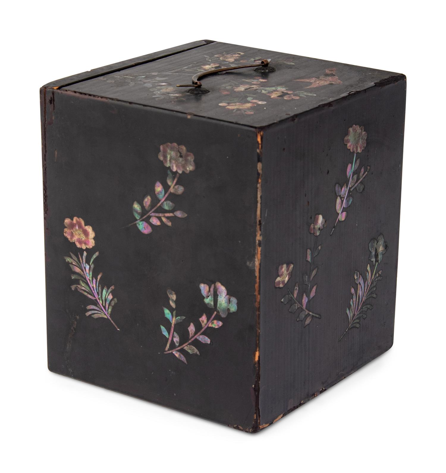Two Chinese Lacquered Stationary Chests