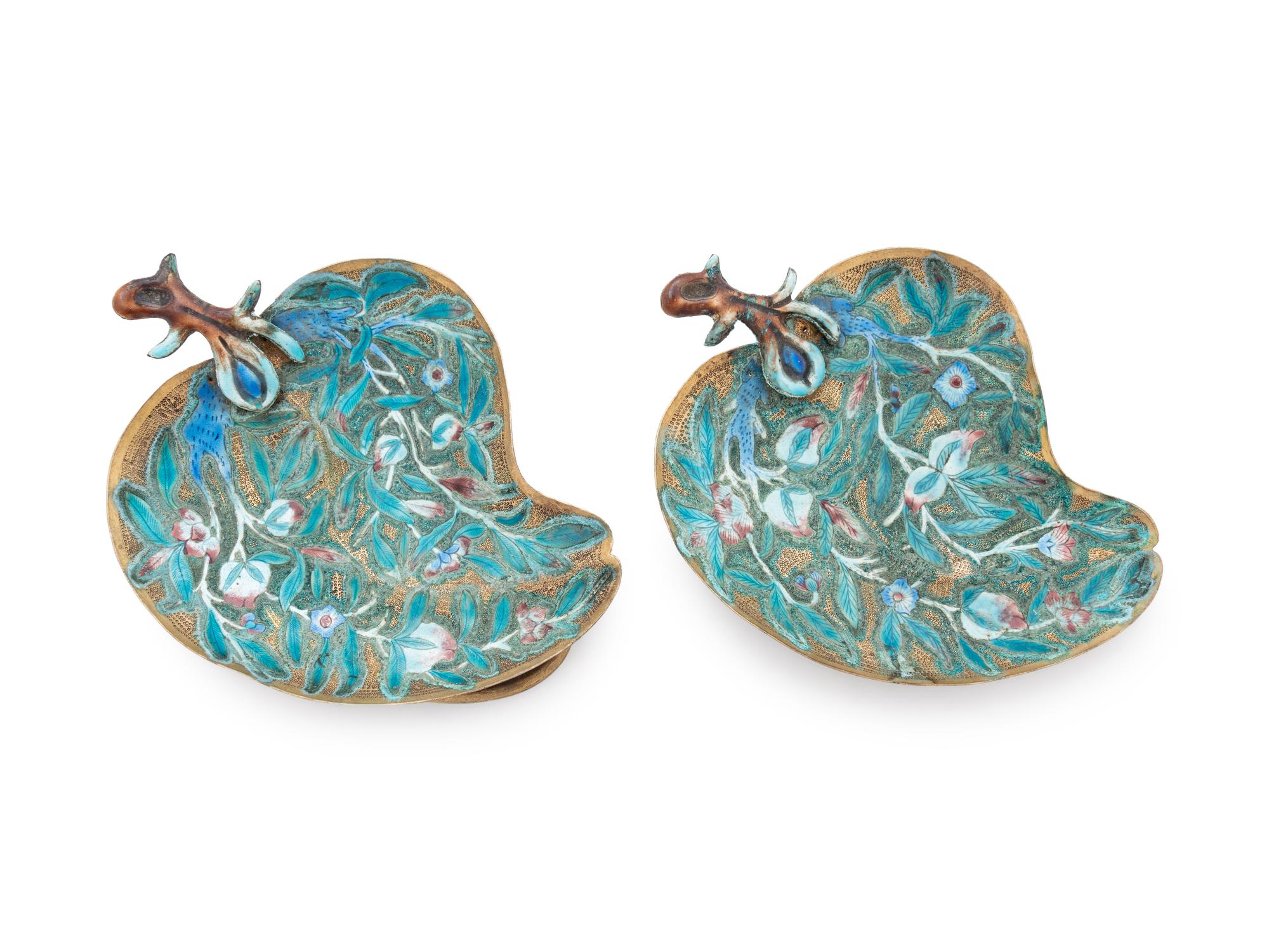 Nine Chinese and Japanese Cloisonné Enameled Articles
