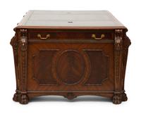 A George III Style Flame Mahogany Partners Desk