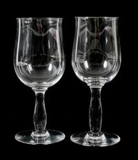 Eleven Baccarat Wine Glasses Height of taller 7 3/8 inches. — 20TH CENTURY