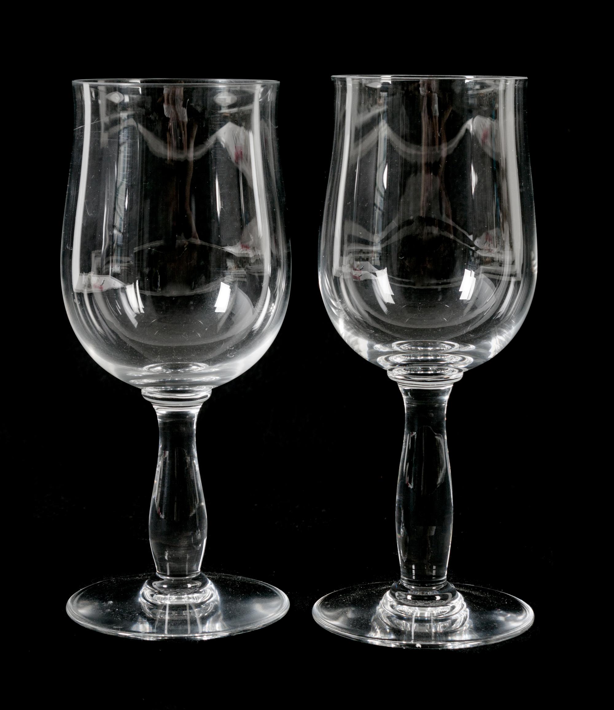 Eleven Baccarat Wine Glasses Height of taller 7 3/8 inches. — 20TH CENTURY