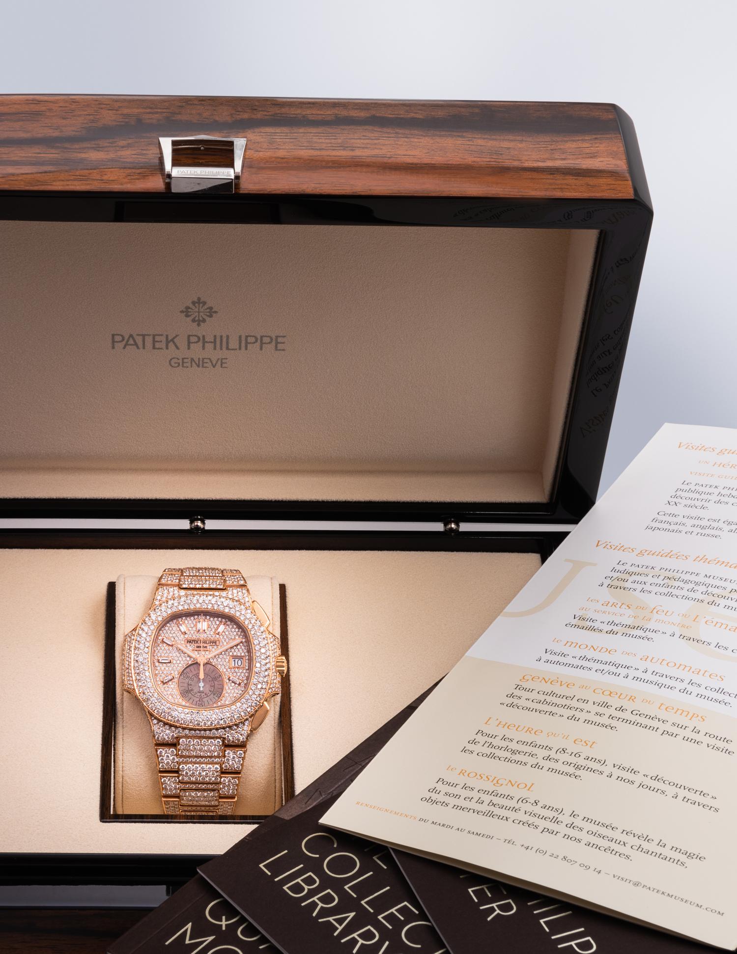 PATEK PHILIPPE, 18K ROSE GOLD AND DIAMOND REF. 5980-1 'NAUTILUS' WRISTWATCH