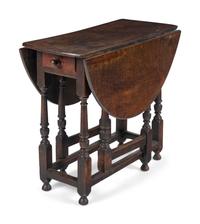 A William and Mary Oak Gate-Leg Table