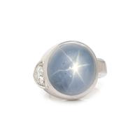 STAR SAPPHIRE AND DIAMOND RING