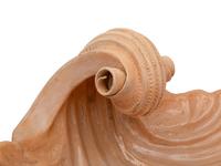 An Large Italian Glazed Terracotta Shell-Form Center Bowl
