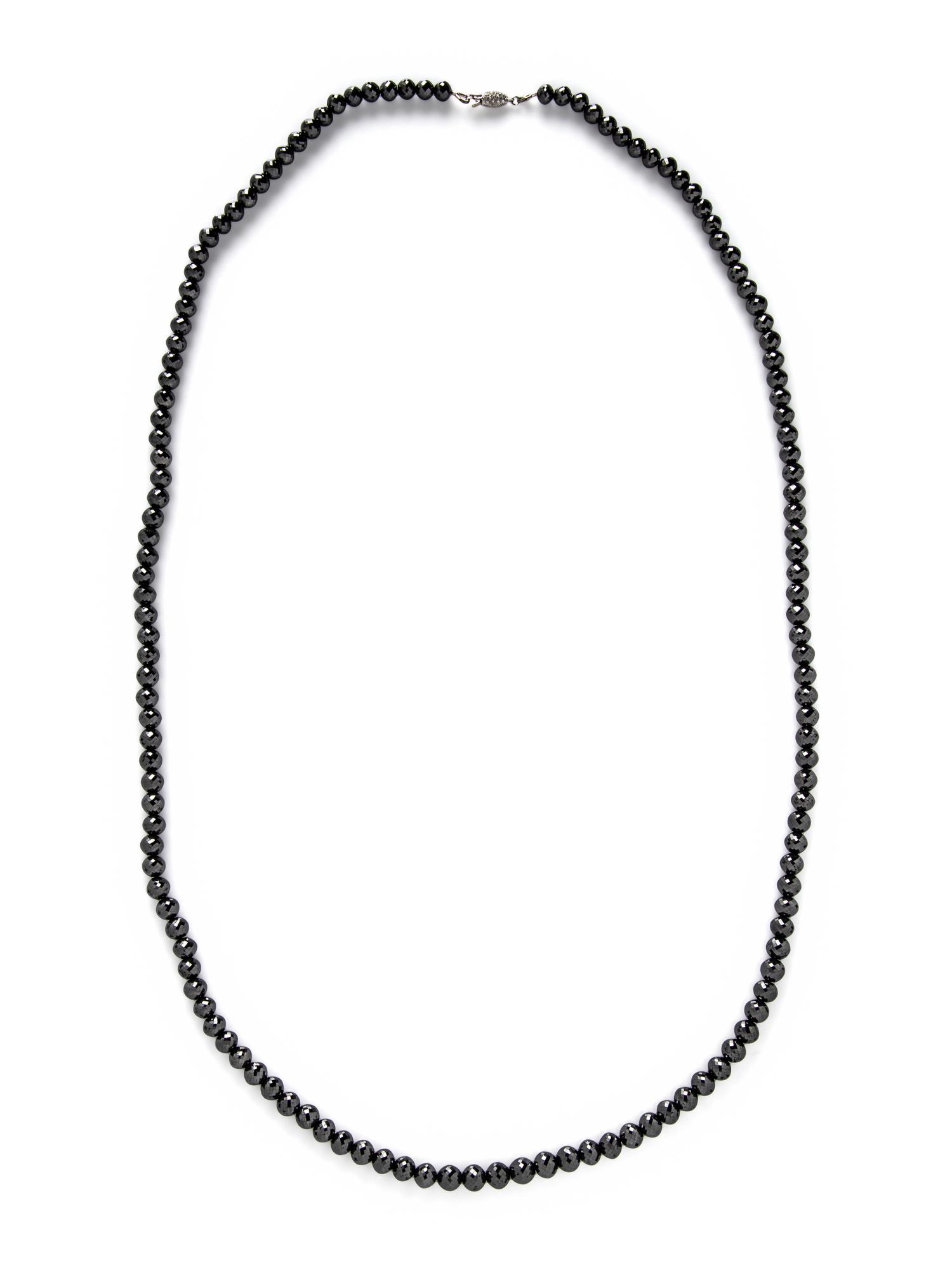 BLACK DIAMOND AND DIAMOND NECKLACE