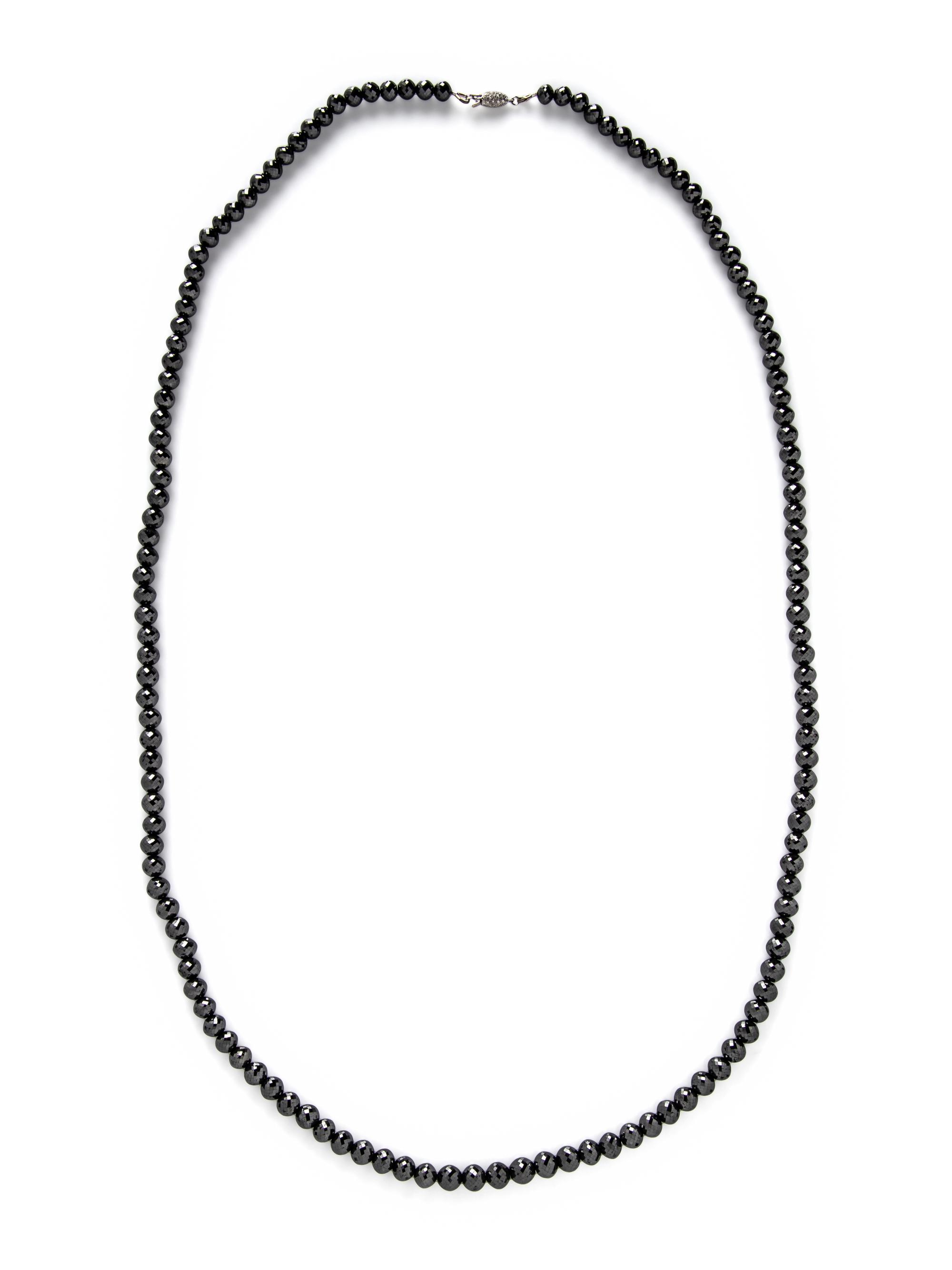 BLACK DIAMOND AND DIAMOND NECKLACE
