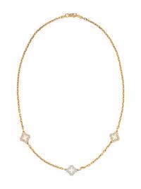 TRICOLOR GOLD AND DIAMOND NECKLACE
