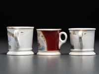 Three Boat Captain's Porcelain Occupational Shaving Mugs